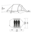 Easy Camp Vega 300 Compact Tent technische indeling tekening