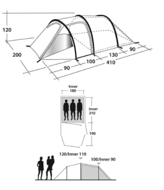 Oase Outdoors Outwell Earth 3 Tent