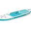 AquaQuest 240 Youth SUP met comfortabel zitje en voetensteun voor zittend suppen.