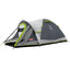 Overzicht van de Coleman Darwin 2+ tent met slaapcabine en voorruimte.