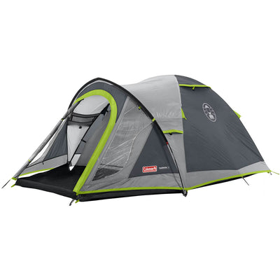 Coleman Darwin 3+ tent met ruime voortent voor extra opbergruimte en comfort.