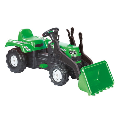 olu Ranchero traptractor groen met afneembare aanhanger.
