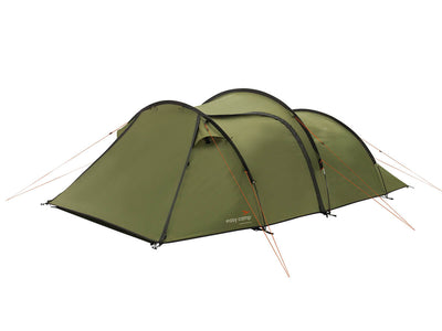 Buitenkant van de Easy Camp Hemsedal 4 Tent, gemaakt van waterdicht WeatherGuard 2000 polyester.