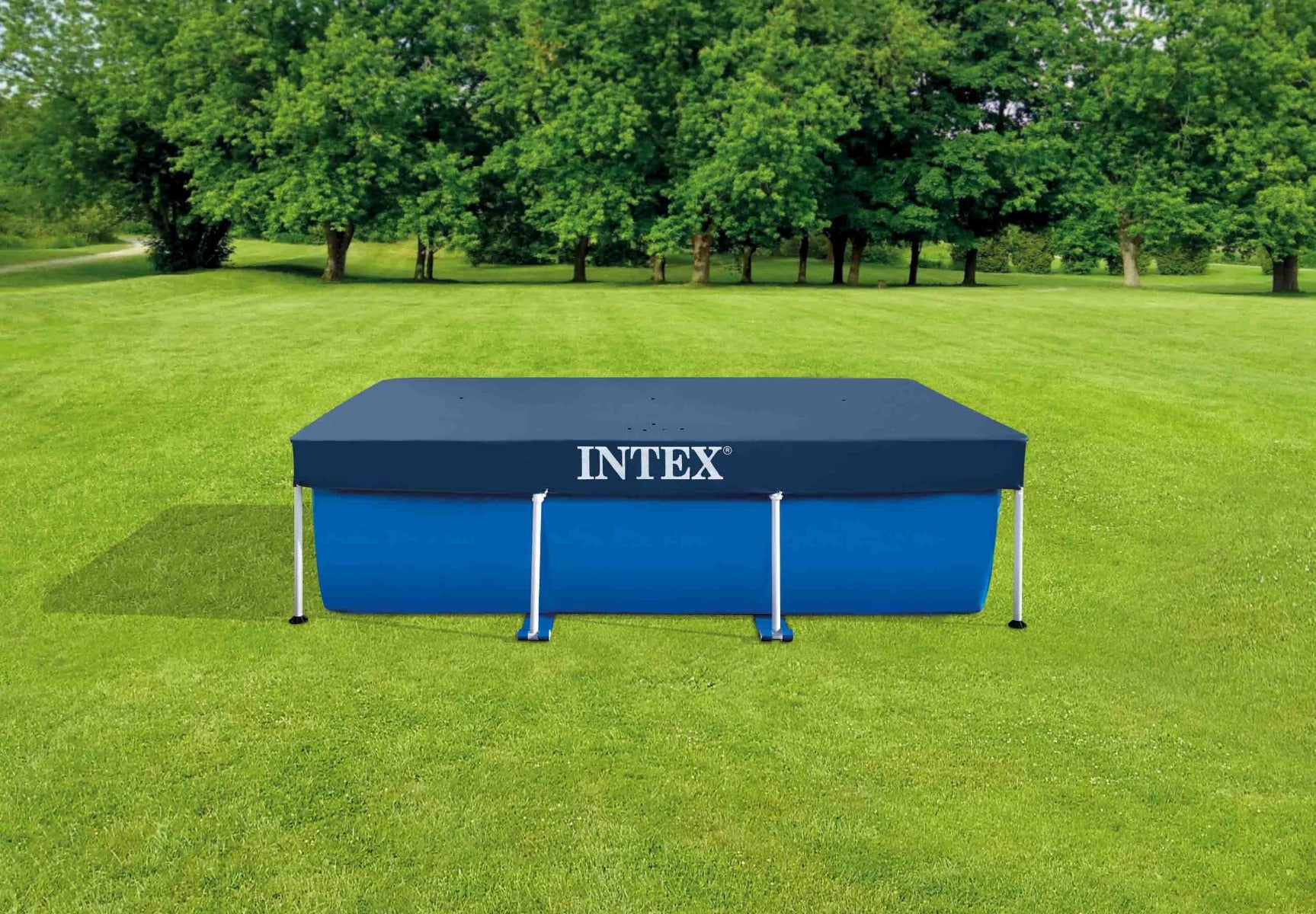 Bevestigingskoorden van het Intex afdekzeil voor frame zwembaden, zorgen voor een stevige pasvorm en bescherming tegen wind
