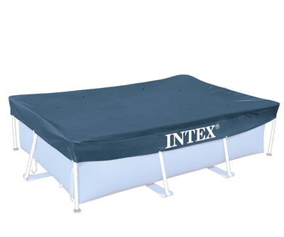 Intex afdekzeil voor frame zwembaden 300 x 200 cm, beschermend zeil tegen vuil en bladeren, geschikt voor rechthoekige zwembaden