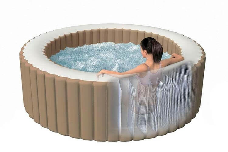 Intex Purespa Bubbel Opblaasbare Jacuzzi 4 Persoons