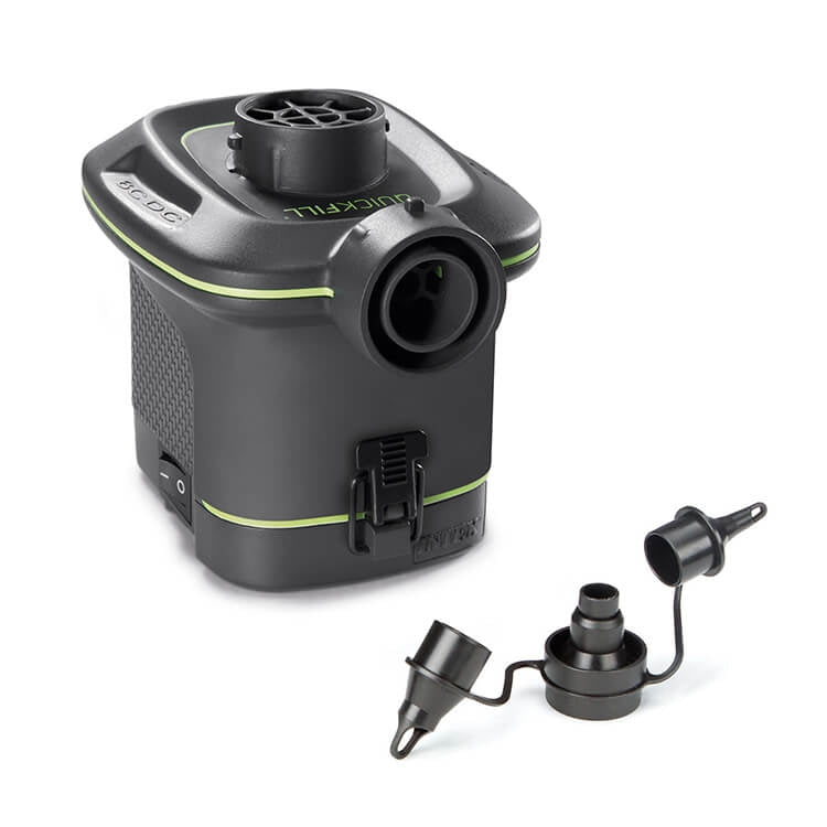  Intex luchtbed met elektrische pomp voor snel en moeiteloos opblazen, ideaal voor kamperen.