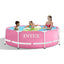 Intex Pink Metal Frame Zwembad, afmetingen 244 x 76 cm, ideaal voor zomerse waterpret in de tuin