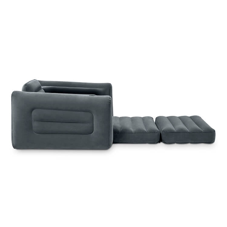 Multifunctionele Intex Pull-Out opblaasbare stoel die verandert in een eenpersoons luchtbed