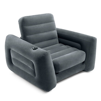 ntex Pull-Out opblaasbare stoel die eenvoudig kan worden uitgeklapt tot een comfortabel luchtbed.