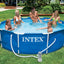 Intex Metal Frame Zwembad 366 X 76 Cm-Met 12-Volt Filterpomp