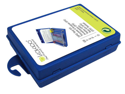 Blauwe Kokido DPD testset van Comfortpool voor nauwkeurig meten van pH en chloorgehalte in zwembaden
