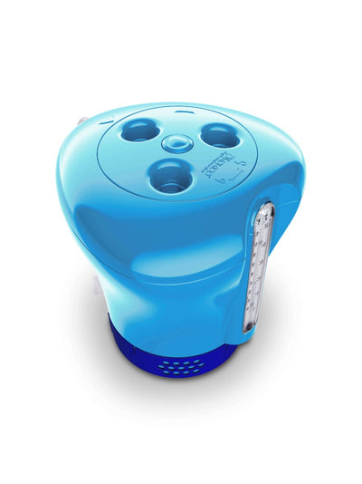 Kokido Thermo-Klor chloordrijver met ingebouwde thermometer en hervul-indicator.