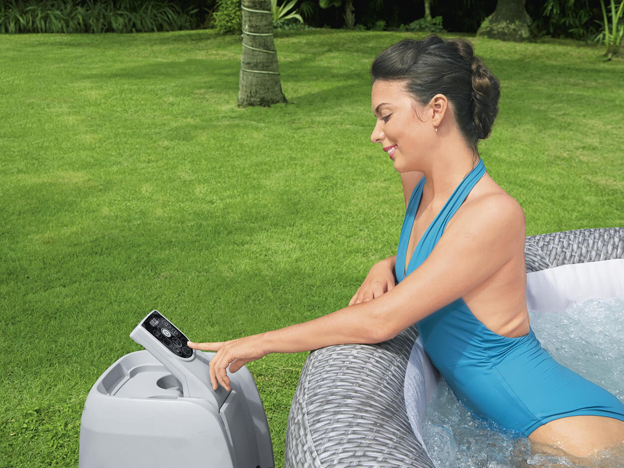 Lay-Z-Spa Honolulu met krachtige AirJet bubbelmassage voor een luxe wellness-ervaring thuis.