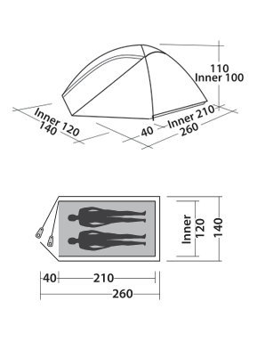Easy Camp Meteor 200 Tent - Groen