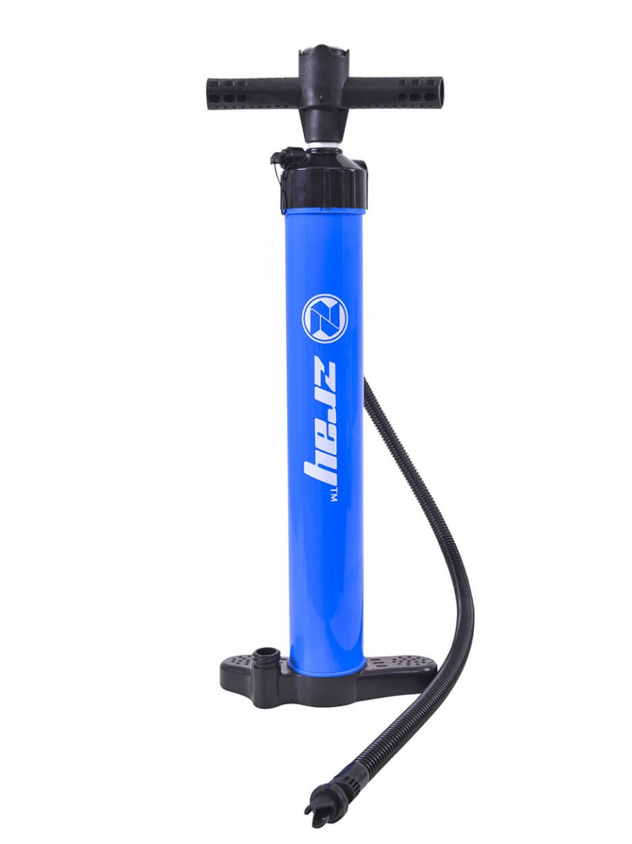 Zray opblaaspomp voor SUP board, krachtig en efficiënt voor snel oppompen van paddle boards.
