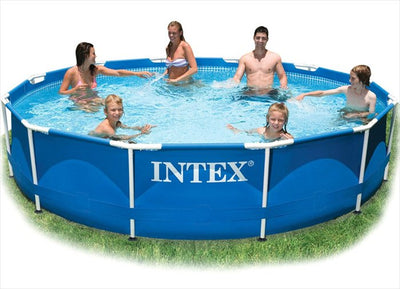 Groot rond Intex zwembad 366 x 76 cm geschikt voor meer dan 4 personen