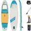  Paddle board met transparant venster om onderwaterleven te bekijken tijdens het suppen.